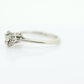 10k Heart Diamond Cut Halo ring. 10k white gold Heart Cut diamond cluster band. Diamond Halo ring. st(86)