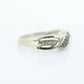 10k Blue Diamond Pave Encrusted Band. BLUE diamond pave band ring. Sz7.25 st (81)