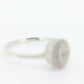 10k Diamond HALO Cluster Elevated Ring. 10k White gold with round diamond Double Halo arrangement. st(92)