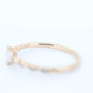 10k Morganite and Diamond ring. Rose Gold Baguette Morganite and Diamond promise ring. st(115)