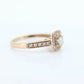 10k Rose Gold Diamond Wedding Ring set. Princess cut Double Halo Wedding Set. Engagement set. Bridal Set rings. Eternity band. st(316)