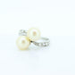 Antique Platinum double pearl diamond ring. Bypass twin akoya pearl bypass ring. Platinum diamond bypass ring. Pearl bypass ring st(230)