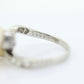 Antique Platinum double pearl diamond ring. Bypass twin akoya pearl bypass ring. Platinum diamond bypass ring. Pearl bypass ring st(230)