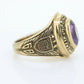 1968 Lancaster Catholic High School Class Graduation ring. 10k Gold with oval amethyst solitaire. st(187)