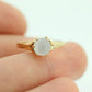 10k Victorian MOONSTONE cabochon Claw set ring. Antique sphere Moonstone ring ring. st(40)