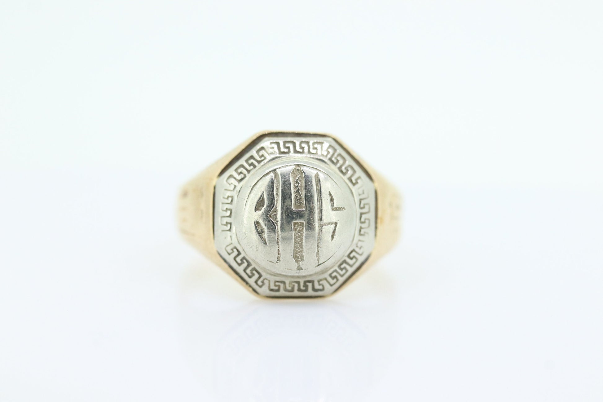 JR Wood Class 1928 BHS Ring. 10k Antique BHS Jr Wood and Sons Graduation Class High School Signet Ring. st(83)