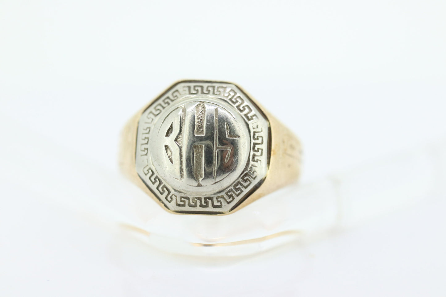 JR Wood Class 1928 BHS Ring. 10k Antique BHS Jr Wood and Sons Graduation Class High School Signet Ring. st(83)