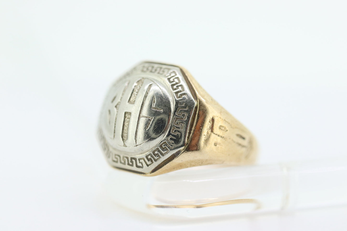 JR Wood Class 1928 BHS Ring. 10k Antique BHS Jr Wood and Sons Graduation Class High School Signet Ring. st(83)