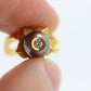 14k Tahitian Pearl ring. GALATEA 14k Gold  Pearl and diamond ring. Large Tahitian pearl flower solitaire ring. st(425)