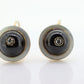 Antique Garnet Diamond Earrings. 10k Gold Victorian Etruscan Garnet Cabochon with Diamond center burst. MOP halo. st(59)