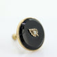 Antique Victorian Onyx and Pearl Seed Earrings. Victorian 1800s Mourning Onyx Non Pierced Screw Back Earrings. st(50)