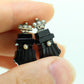 Antique Victorian Onyx and Pearl Seed Earrings. Victorian 1800s Mourning Dangle Earrings. st(50)