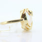 14k Large Mabe and Diamond Ring. Mabe Pearl Solitaire ring. Mabe Large Pearl statement ring st(106)