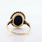 10k Lapis Lazuli  Ring. Budlong, Dockert & Armstrong BDA Oval Cabochon Lapis bezel set into bezel setting. Very unique. St(109) Sz5.5