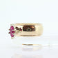 ARTCARVED 10k Gold Natural Ruby Ring. Art carved marquise RUBY engagement ring. Jr Wood Art Deco. st86