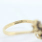 14k Sapphire Diamond Flower Ring.  14k Yellow Gold Sapphire daisy band. Cluster Flower ring. st(69)