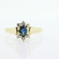 10k Blue Sapphire and Diamond Halo ring. 10k Oval Sapphire Diamond Halo ring. st(89)