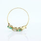 14k Eternity Emerald and Topaz Yellow gold ring. Half Alternating Marquise Emerald Eternity band. st(60)