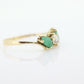 14k Eternity Emerald and Topaz Yellow gold ring. Half Alternating Marquise Emerald Eternity band. st(60)