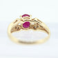 Vintage Ruby Ring. 14k Oval Ruby and Diamond Solitaire ring. Ruby Engagement ring.  st(109)