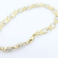10k Diamond XOXO slide Bracelet. 10k Yellow White Gold Kiss Hug Diamond Bracelet.  st(145)