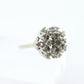 14k Diamond SunBurst STARBURST Round Flower Ring. Round Cluster Diamond cluster cocktail ring. st(222)