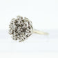 14k Diamond SunBurst STARBURST Round Flower Ring. Round Cluster Diamond cluster cocktail ring. st(222)