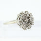 14k Diamond SunBurst STARBURST Round Flower Ring. Round Cluster Diamond cluster cocktail ring. st(222)