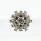 14k Diamond SunBurst STARBURST Round Flower Ring. Round Cluster Diamond cluster cocktail ring. st(222)