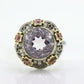 Antique 14k Gold Art Deco Kunzite ring. Robin Bladen & Robins RBR Pearl seed enamel flower filigree ring. st(248)