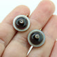 Antique Garnet Diamond Earrings. 10k Gold Victorian Etruscan Garnet Cabochon with Diamond center burst. MOP halo. st(59)