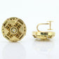 Antique 14k Diamond Round Earrings. Etruscan Round cut diamond Unpierced screw back earrings. st(236)