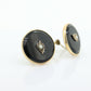 Antique Victorian Onyx and Pearl Seed Earrings. Victorian 1800s Mourning Onyx Non Pierced Screw Back Earrings. st(50)