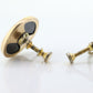 Antique Victorian Onyx and Pearl Seed Earrings. Victorian 1800s Mourning Onyx Non Pierced Screw Back Earrings. st(50)