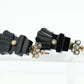 Antique Victorian Onyx and Pearl Seed Earrings. Victorian 1800s Mourning Dangle Earrings. st(50)