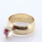 ARTCARVED 10k Gold Natural Ruby Ring. Art carved marquise RUBY engagement ring. Jr Wood Art Deco. st86