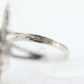 10k Open Flowers Shield ring. 10k Rose White Gold Flower Open scroll filigree Skinny Dainty Michael Anthony ring. st(67)