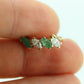 14k Eternity Emerald and Topaz Yellow gold ring. Half Alternating Marquise Emerald Eternity band. st(60)