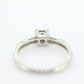 Art Deco PLATINUM Diamond Solitaire Ring. Platinum 1/2ct diamond Square setting Solitaire engagement Ring st(472)