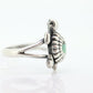 Zuni Navajo Turtle Tortoise Sterling Silver Signet ring. Turtle Turquoise Bezel set Ring.  St(10)