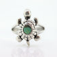 Zuni Navajo Turtle Tortoise Sterling Silver Signet ring. Turtle Turquoise Bezel set Ring.  St(10)