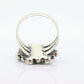Zuni Navajo Sterling Silver ring. Turquoise Cluster Bezel set Ring.  St(10)
