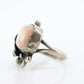 Zuni Navajo Sterling Silver ring. MOP Mother of Pearl Bezel set Ring.  St(10)