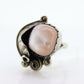Zuni Navajo Sterling Silver ring. MOP Mother of Pearl Bezel set Ring.  St(10)