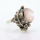 Zuni Navajo Sterling Silver ring. MOP Mother of Pearl Bezel set Ring.  St(10)