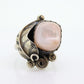 Zuni Navajo Sterling Silver ring. MOP Mother of Pearl Bezel set Ring.  St(10)