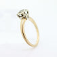 Art Deco Diamond Solitaire Ring. 14k Gold European Cut diamond  engagement Ring