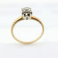 Art Deco Diamond Solitaire Ring. 14k Gold European Cut diamond  engagement Ring