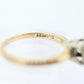 Art Deco Diamond Solitaire Ring. 14k Gold European Cut diamond  engagement Ring