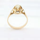 Victorian 18k Rose Gold Diamond Solitaire. 0.36ct Old Mine Cushion Cut Buttercup Diamond setting.
